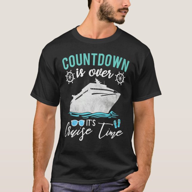 Camiseta Countdown Is Over It s Cruise Time Retro Cruising  (Frente)