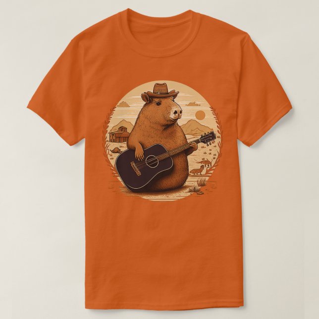 Camiseta Country Capybara 1 (Frente do Design)