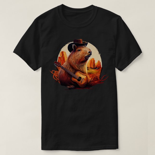 Camiseta Country Capybara 5 (Frente do Design)