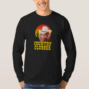 Camiseta Country Clubber Cowboy Hat Cat Country Mu Ocidenta
