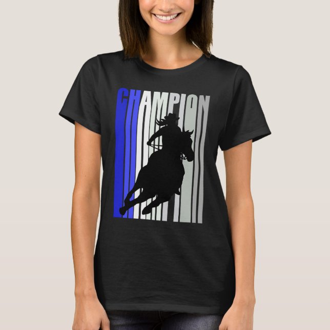 Camiseta Country Cowgirl Champion Horse Riding Barrel Racin (Frente)