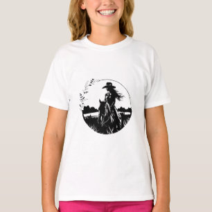 Camiseta Country Elegante Horse Cowgirl Western Equestrian
