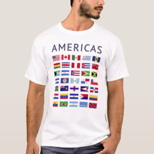 Camiseta Country Flags Americas National Flags America