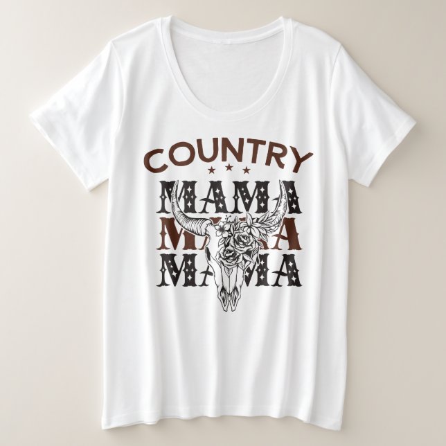 Camiseta Country Mama Western Mãe (Frente do Design)