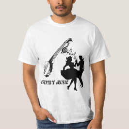 Camiseta Country Music Banjo Square Dancers Silhout art