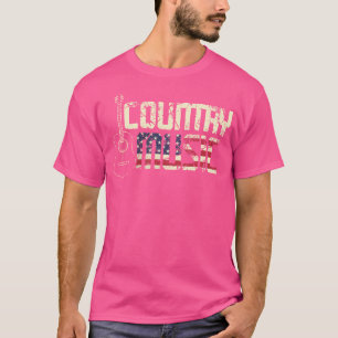 Camiseta Country Music Retro Vintage Guitar Flag Americano