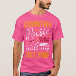 Camiseta Country Music Wine Me Encontra Apenas Banda Acoust