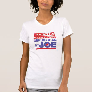 Camiseta Country Over Party / Republicano para Joe Biden