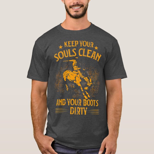 Camiseta Country Saloon Western Rodeo Gift Idea Cowboy (Frente)