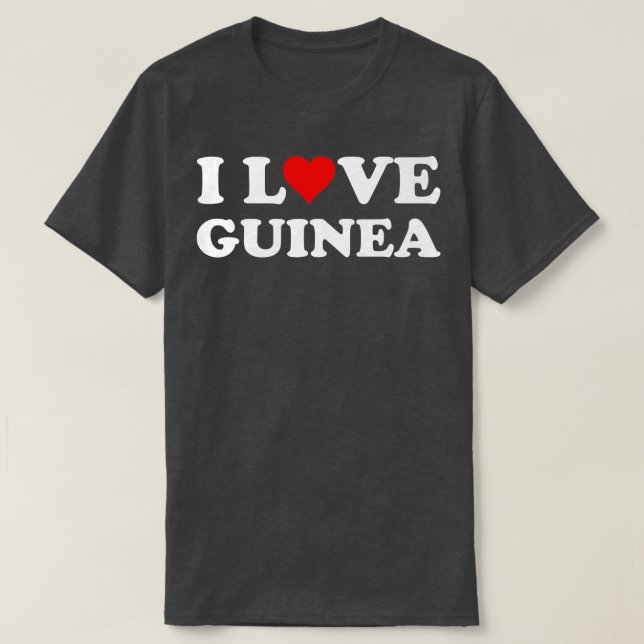 Camiseta Country Viagem Souvenir I Love Guiné (Frente do Design)