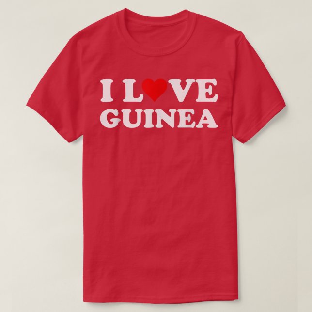 Camiseta Country Viagem Souvenir I Love Guiné (Frente do Design)