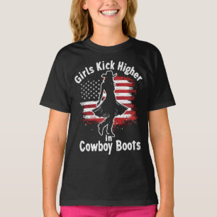 Camiseta Country Western Cowgirl Girls Ganha Mais alto Em B