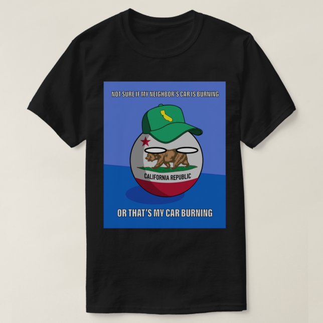 Camiseta Countryball Dubious California    (Frente do Design)