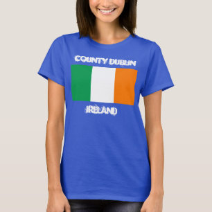 Camiseta County Dublin, Irlanda com bandeira irlandesa