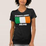 Camiseta County Kerry, Irlanda com bandeira irlandesa<br><div class="desc">County Kerry,  Irlanda com bandeira irlandesa</div>