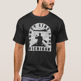 Camiseta County Line Lake Canoeing Michigan