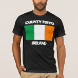 Camiseta County Mayo, Irlanda com bandeira irlandesa<br><div class="desc">County Mayo,  Irlanda com bandeira irlandesa</div>