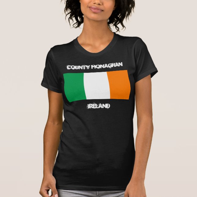 Camiseta County Monaghan, Irlanda com bandeira irlandesa (Frente)