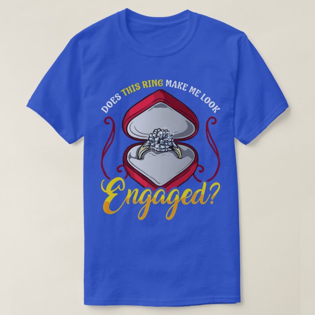 Camiseta Couple Engagement Party Fiancee Ring Wedding Engag (Frente do Design)