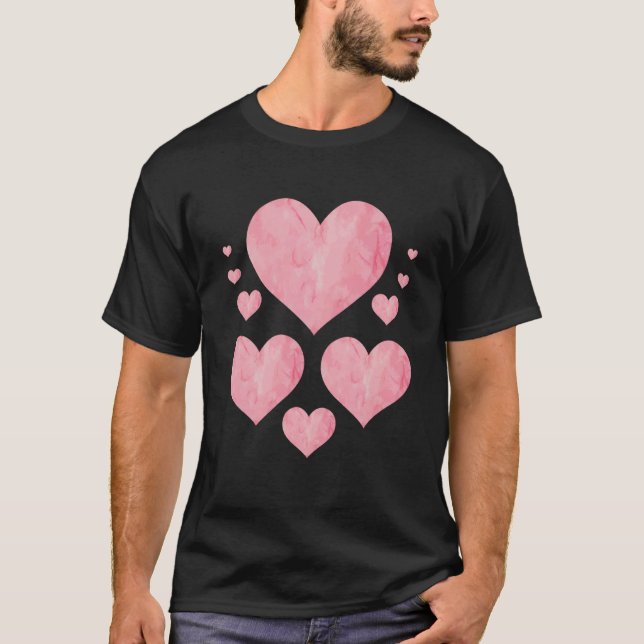 Camiseta Couple Hearts Love Valentines Day  5 (Frente)