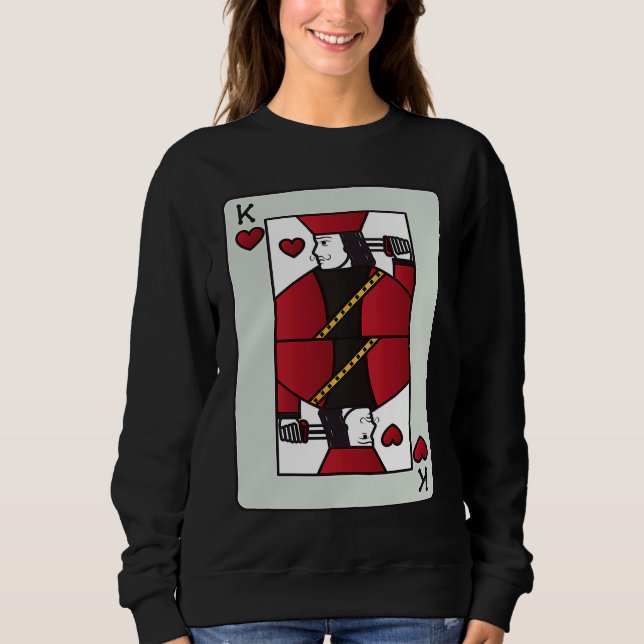 Camiseta Couple King of Heart Card Valentines  Pair (Frente)