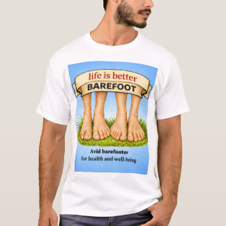 Camiseta couple- life is better barefoot