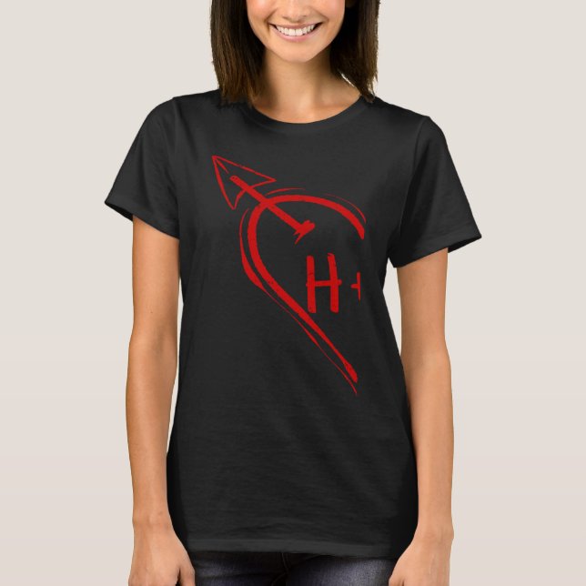 Camiseta Couple Valentine Heart for Her H 2023 Happy Valent (Frente)