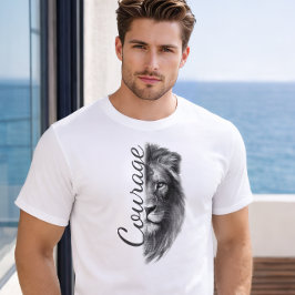 Camiseta Courage Lion Artistic Minimal Tee -