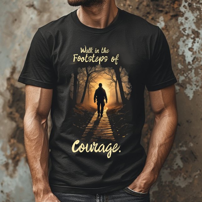 Camiseta Courageous Faith Quote Tee | Spiritual Motivation  (Criador carregado)
