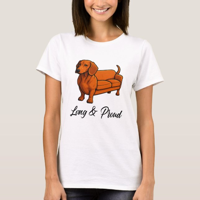 Camiseta Couro De Cachorro Longo E Orgulhoso (Frente)