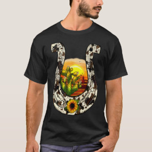 Camiseta Couro de Cavalo Crepuscular Ferradura Girassol Col