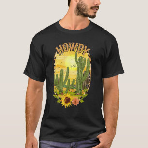 Camiseta Couro de Vaca Texas Cacto Serape Ocidente Rodeio P