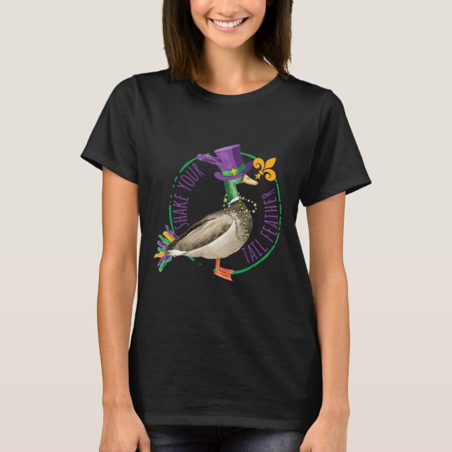 Camiseta Couro Mardi Gras Contas Engraçadas Par (Frente)