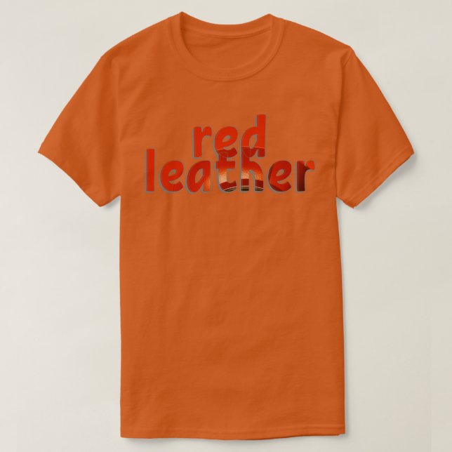 Camiseta couro vermelho (Frente do Design)