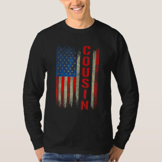 Camiseta Cousin America Flag For Men Dia de os pais Engraça