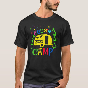 Camiseta Cousin Camp 2022 Cousin Tribe Camping Crew Summer