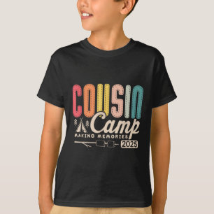 Camiseta Cousin Camp Crew 2025 Memórias do Fazer Férias Fam