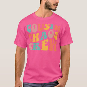 Camiseta Cousin Chaos Crew Groovy Cousin Crew Summer Vacati