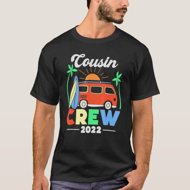 Camiseta Cousin Crew 2022 Summer Vacation Beach Matching Fa (Frente)