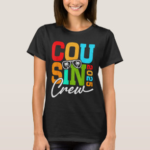 Camiseta Cousin Crew 2025 Para Férias De Verão Familiares E