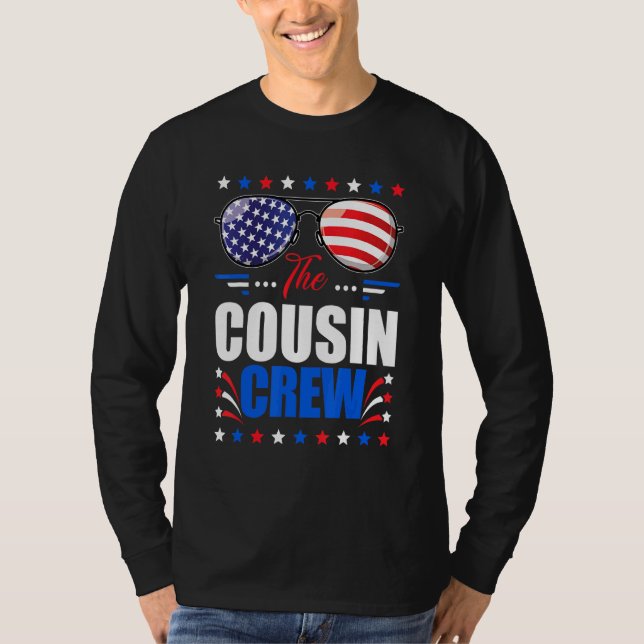 Camiseta Cousin Crew 4 de julho Família Patriótica American (Frente)