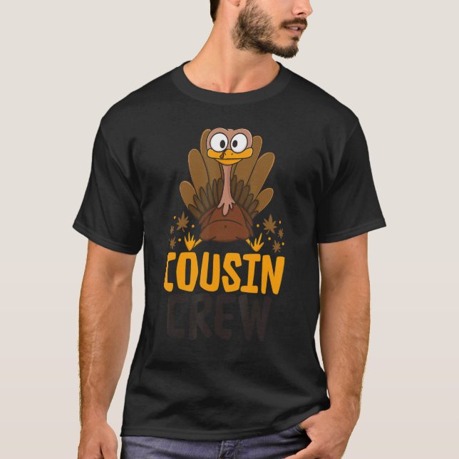 Camiseta Cousin Crew Ação de Graças Turquia Crianças Turqui (Frente)