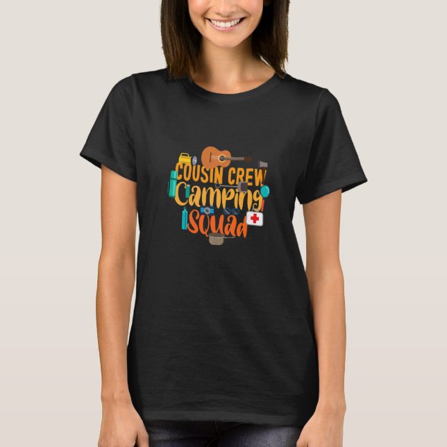 Camiseta Cousin Crew Camping Squad Camp Outfit (Frente)