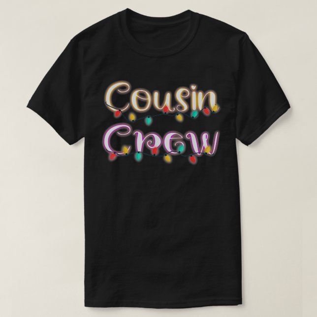 Camiseta Cousin Crew  Christmas Family Member Group Cousins (Frente do Design)