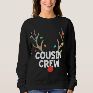 Camiseta Cousin Crew Christmas Pajama Reindeer Lights Matam