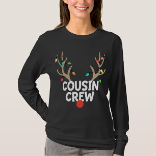 Camiseta Cousin Crew Christmas Pajama Reindeer Lights Matam
