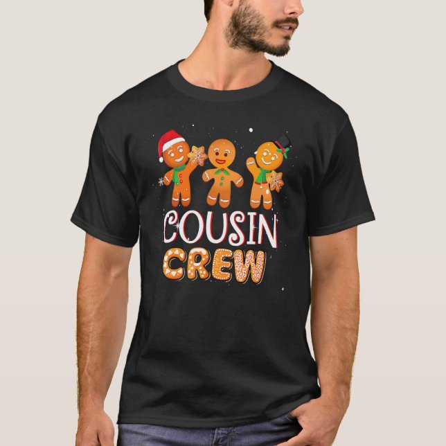Camiseta Cousin Crew Christmas PJs  Gingerbread Man 1 (Frente)