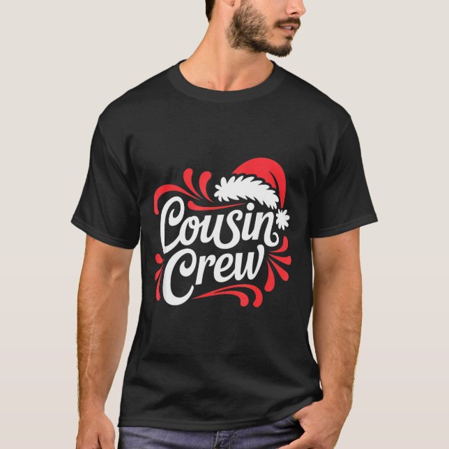 Camiseta Cousin Crew Christmas Xmas Lights Family Matching  (Frente)