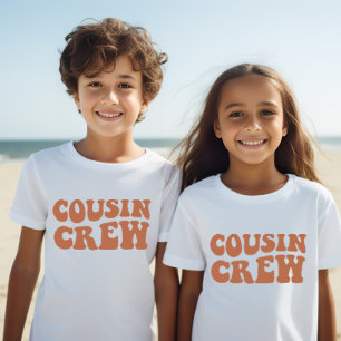 Camiseta Cousin Crew Crianças da Família Marrom Correspon