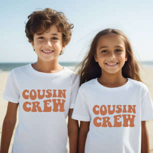 Camiseta Cousin Crew Crianças da Família Marrom Correspon